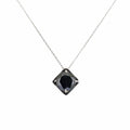 5 Ct, Certified Round Black Diamond Solitaire Pendant for Women's - ZeeDiamonds