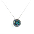 14.46 Ct Deep Blue Diamond Pendant with Diamond Accents, 100% Certified - ZeeDiamonds