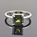 2.01 Ct Emerald Cut Blue Diamond Solitaire Engagement Ring - ZeeDiamonds