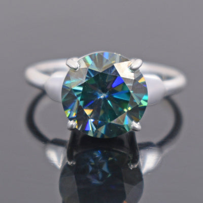 3.15 Ct AAA Certified Blue Diamond Solitaire Ring, Great Brilliance - ZeeDiamonds