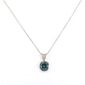 3.65 Ct Elegant Blue Diamond Solitaire Pendant, Brilliant Cut - ZeeDiamonds