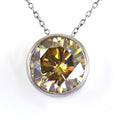 5.80 Ct AAA Certified Elegant Champagne Diamond Solitaire Pendant. - ZeeDiamonds