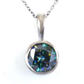 2.75 Ct AAA Quality Blue Diamond Solitaire Pendant, Great Shine - ZeeDiamonds