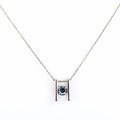 0.60 Ct AAA Quality Blue Diamond Solitaire Pendant, Great Design - ZeeDiamonds
