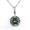 3.40 Ct Certified Greenish Blue Diamond Pendant, Elegant Shine - ZeeDiamonds