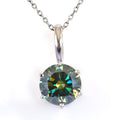 3.40 Ct Certified Greenish Blue Diamond Pendant, Elegant Shine - ZeeDiamonds