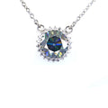 3.65 Ct Deep Blue Diamond Pendant with 0.35 Ct Accents, 100% Certified - ZeeDiamonds