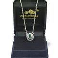 3.65 Ct Deep Blue Diamond Pendant with 0.35 Ct Accents, 100% Certified - ZeeDiamonds