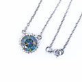 3.65 Ct Deep Blue Diamond Pendant with 0.35 Ct Accents, 100% Certified - ZeeDiamonds