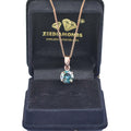 2.95 Ct AAA Certified Blue Diamond Solitaire Pendant in Prong Setting - ZeeDiamonds