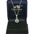 1.25 Ct Greenish Blue Diamond Pendant with Accents, AAA Certified - ZeeDiamonds