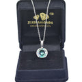 4 Ct AAA Certified Blue Diamond Solitaire Pendant in Bezel Style - ZeeDiamonds