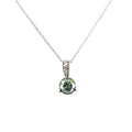 2.5 Certified Gorgeous Blue Diamond Pendant with Diamond Accents - ZeeDiamonds