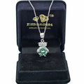 4 Certified Gorgeous Blue Diamond Owl Pendant with Diamond Accents - ZeeDiamonds