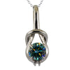 3.8 Ct AAA Certified Blue Diamond Solitaire Pendant, Great Sparkle - ZeeDiamonds