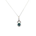 3.8 Ct AAA Certified Blue Diamond Solitaire Pendant, Great Sparkle - ZeeDiamonds