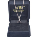 2.5 Ct Round Brilliant Cut Black Diamond Solitaire Pendant with black Diamond Accents - ZeeDiamonds