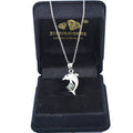 0.5 Carats Blue Diamond Solitaire, Dolphin Shape Pendant In 925 Silver - ZeeDiamonds