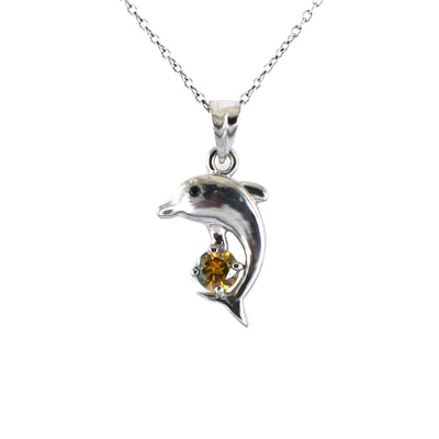 0.5 Ct Fancy Champagne Diamond Fish Shape Pendant, 100% Certified - ZeeDiamonds