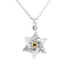 0.50 Ct Champagne Diamond Pendant With White Diamond Accent - ZeeDiamonds