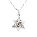 0.50 Ct Champagne Diamond Pendant With White Diamond Accent - ZeeDiamonds