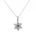 Gorgeous Blue Diamond Star Pendant-Unique design-Great Luster! Certified. - ZeeDiamonds