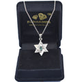 Gorgeous Blue Diamond Star Pendant-Unique design-Great Luster! Certified. - ZeeDiamonds