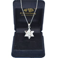 Star Shape Diamond Pendant With Topaz Accents - ZeeDiamonds