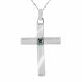 2 Ct 100% Certified Blue Diamond Solitaire Cross Pendant For Gift - ZeeDiamonds