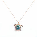 4.5 Certified Gorgeous Blue Diamond Unisex Tortoise Pendant-Designer collection. - ZeeDiamonds