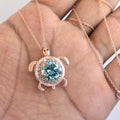 4.5 Certified Gorgeous Blue Diamond Unisex Tortoise Pendant-Designer collection. - ZeeDiamonds