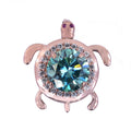 4.5 Certified Gorgeous Blue Diamond Unisex Tortoise Pendant-Designer collection. - ZeeDiamonds