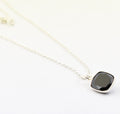 2.45 Ct AAA Certified Black Diamond Pendant Chain Necklace, Cushion Shape - ZeeDiamonds