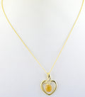 4.5 Cts Pukhraj Gemstone Heart Shape Pendant in Panchdhatu, Astrological Pendant - ZeeDiamonds