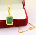 5.5 Cts Certified Emerald Gemstone Pendant in Panchdhatu, Astrological Pendant,Astrological Gemstones - ZeeDiamonds