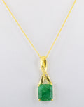 5.5 Cts Certified Emerald Gemstone Pendant in Panchdhatu, Astrological Pendant,Astrological Gemstones - ZeeDiamonds