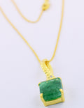 5.5 Cts Certified Emerald Gemstone Pendant in Panchdhatu, Astrological Pendant,Astrological Gemstones - ZeeDiamonds