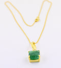 5.5 Cts Certified Emerald Gemstone Pendant in Panchdhatu, Astrological Pendant,Astrological Gemstones - ZeeDiamonds