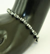 Certified 4mm Black Diamond Bracelet In Silver Wire - Birthday Gift, Mothers Day - ZeeDiamonds