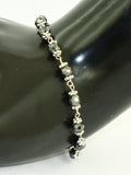 Certified 4mm Black Diamond Bracelet In Silver Wire - Birthday Gift, Mothers Day - ZeeDiamonds