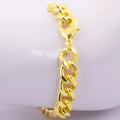 12 Ct Ruby Gemstone Bracelet In Yellow Panchdhatu Finish For Men's - ZeeDiamonds