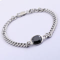 4.00 Ct Oval Shape Black Diamond Fancy Bracelet, For Men's Gift - ZeeDiamonds