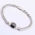 4.00 Ct Oval Shape Black Diamond Fancy Bracelet, For Men's Gift - ZeeDiamonds