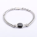 4.00 Ct Oval Shape Black Diamond Fancy Bracelet, For Men's Gift - ZeeDiamonds