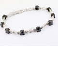 8.46 Cts Certified Black Diamond Infinite Bracelet In Sterling Silver - ZeeDiamonds