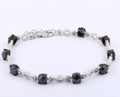 8.46 Cts Certified Black Diamond Infinite Bracelet In Sterling Silver - ZeeDiamonds