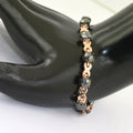 12. 8 Cts Certified Black Diamond Bracelet In Rose Gold, Women & Men's Jewelry - ZeeDiamonds