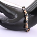 12. 8 Cts Certified Black Diamond Bracelet In Rose Gold, Women & Men's Jewelry - ZeeDiamonds