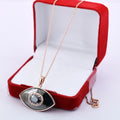 3 Ct, Certified Black Diamond Chain Pendant, Evil Eye Pendent - ZeeDiamonds