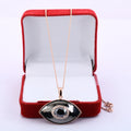 3 Ct, Certified Black Diamond Chain Pendant, Evil Eye Pendent - ZeeDiamonds